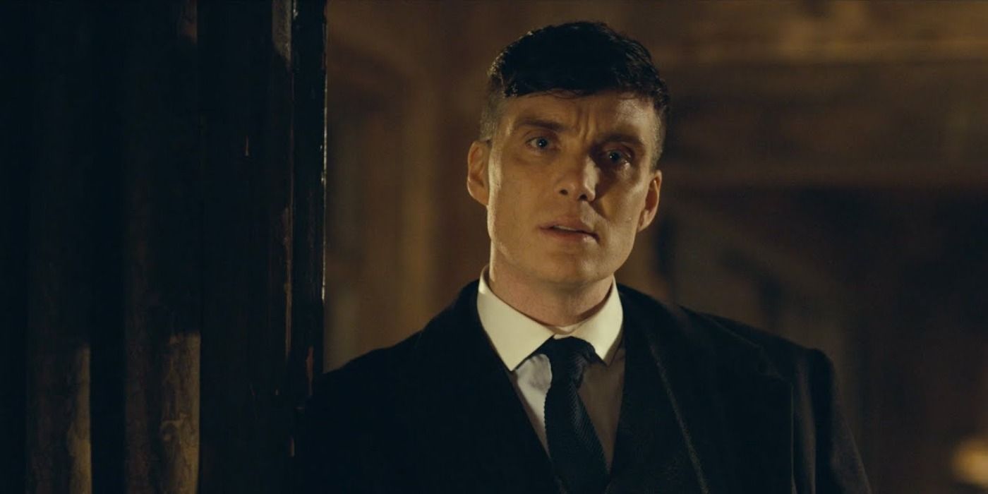 Tommy frowning and looking confused in Peaky Blinders