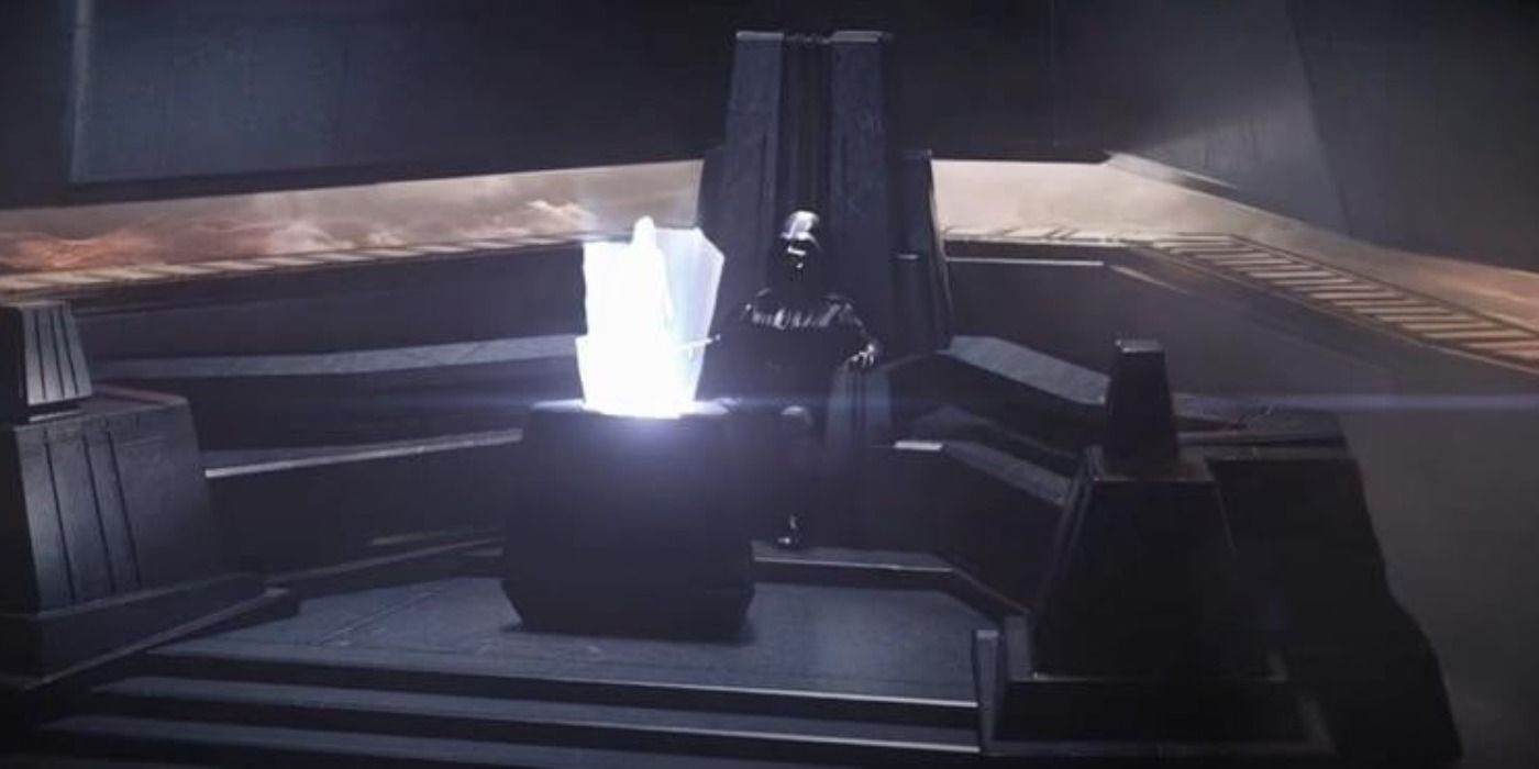 Darth Vader on his throne in Obi-Wan Kenobi concept art