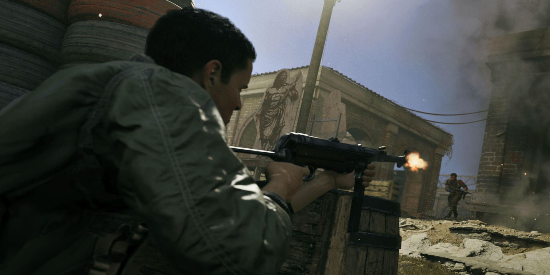 A player holding an MP-40 in Call of Duty Vanguard.