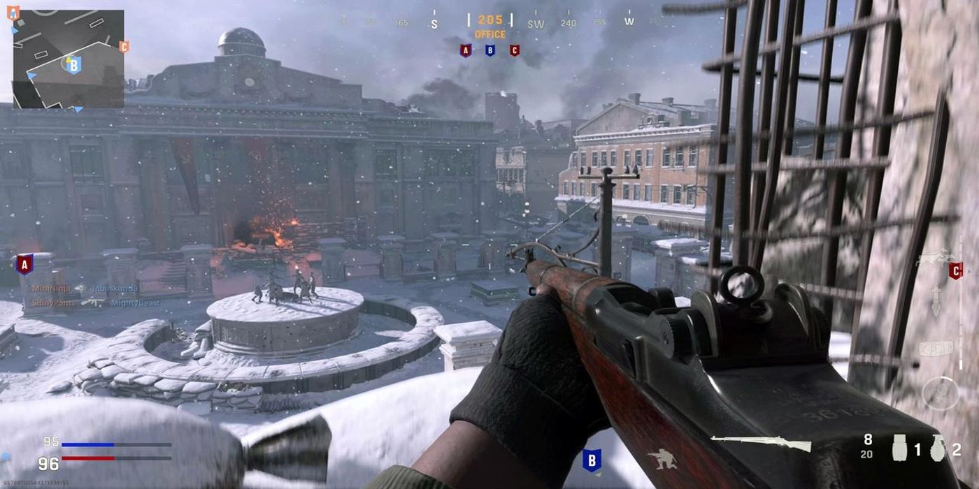 A screenshot of the Call of Duty Vanguard multiplayer map Red Star