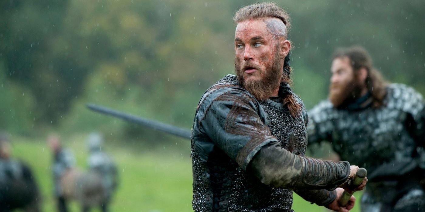 Ragnar in battle in Vikings