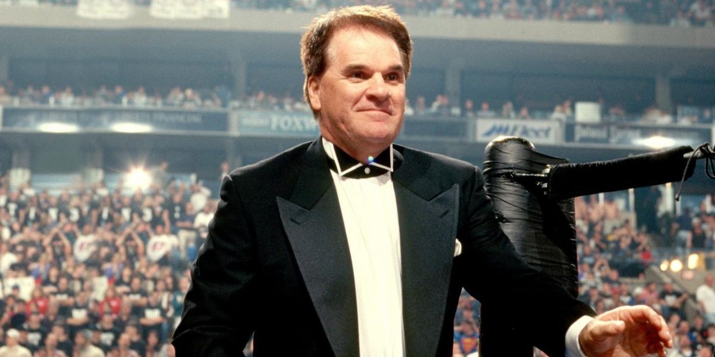 Pete Rose in a WWE ring