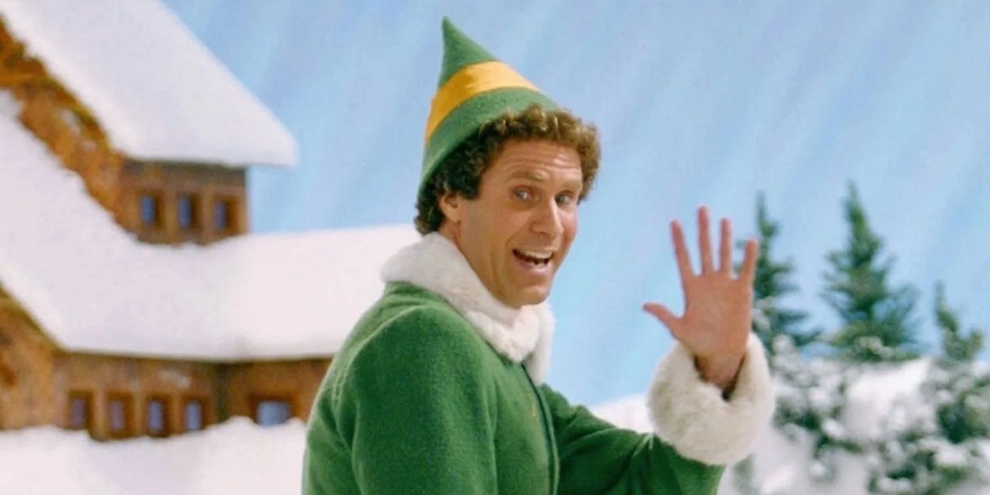 Will Ferrell รับบทเป็น Buddy the Elf ที่โบกมือให้ Elf