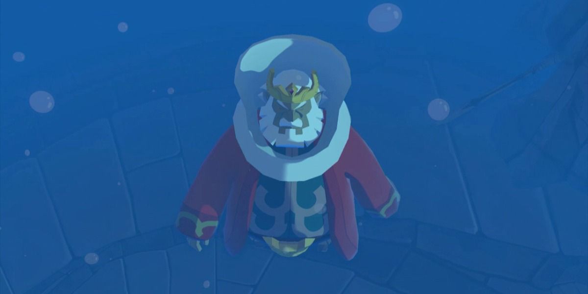 King Hyrule sinks to the bottom of the ocean in The Wind Waker.