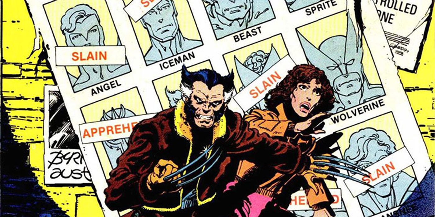 Wolverine e Kitty Pryde na capa da revista Days of Future Past Comic