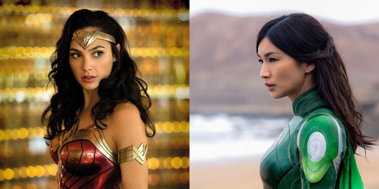 Wonder Woman and Sersi from Eternals looking to the side