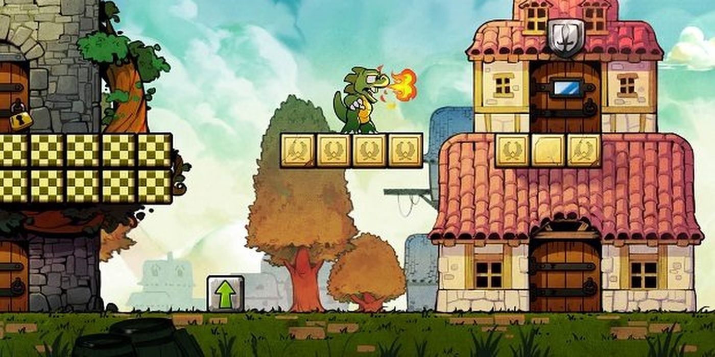 The player takes dragon form in Wonderboy The Dragon's Trap