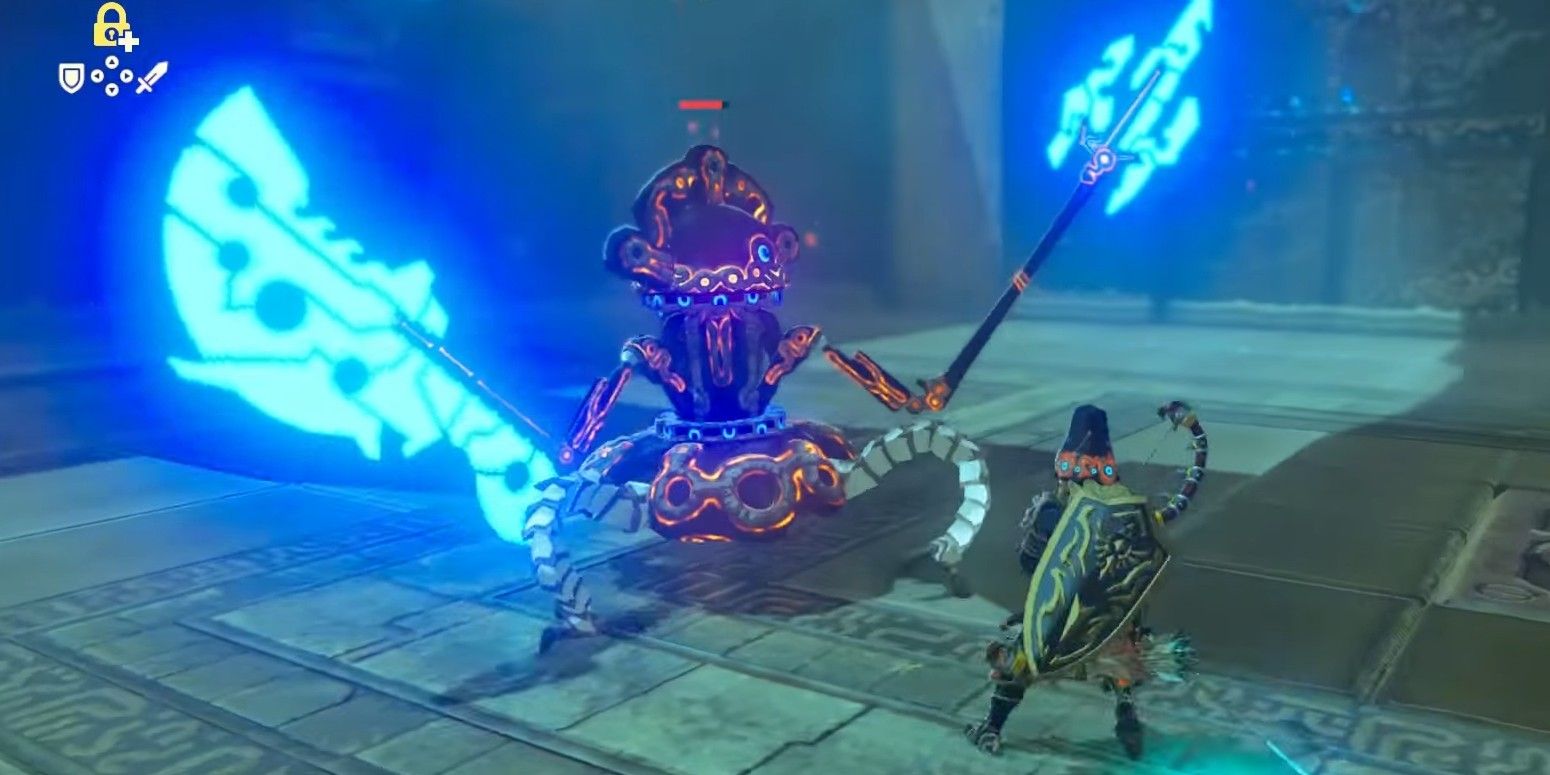 Zelda BOTW Guardian fight