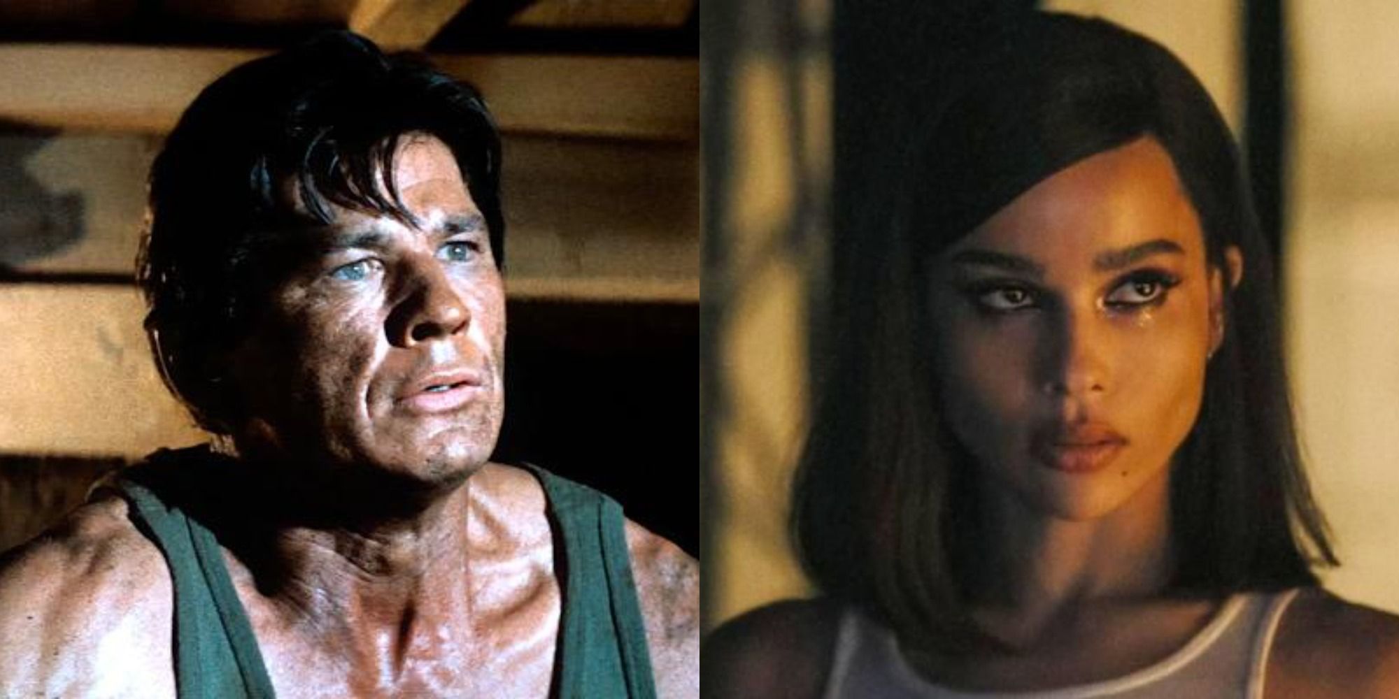 Split image of Charles Bronson in The Great Escape and Zoe Kravitz in The Batman