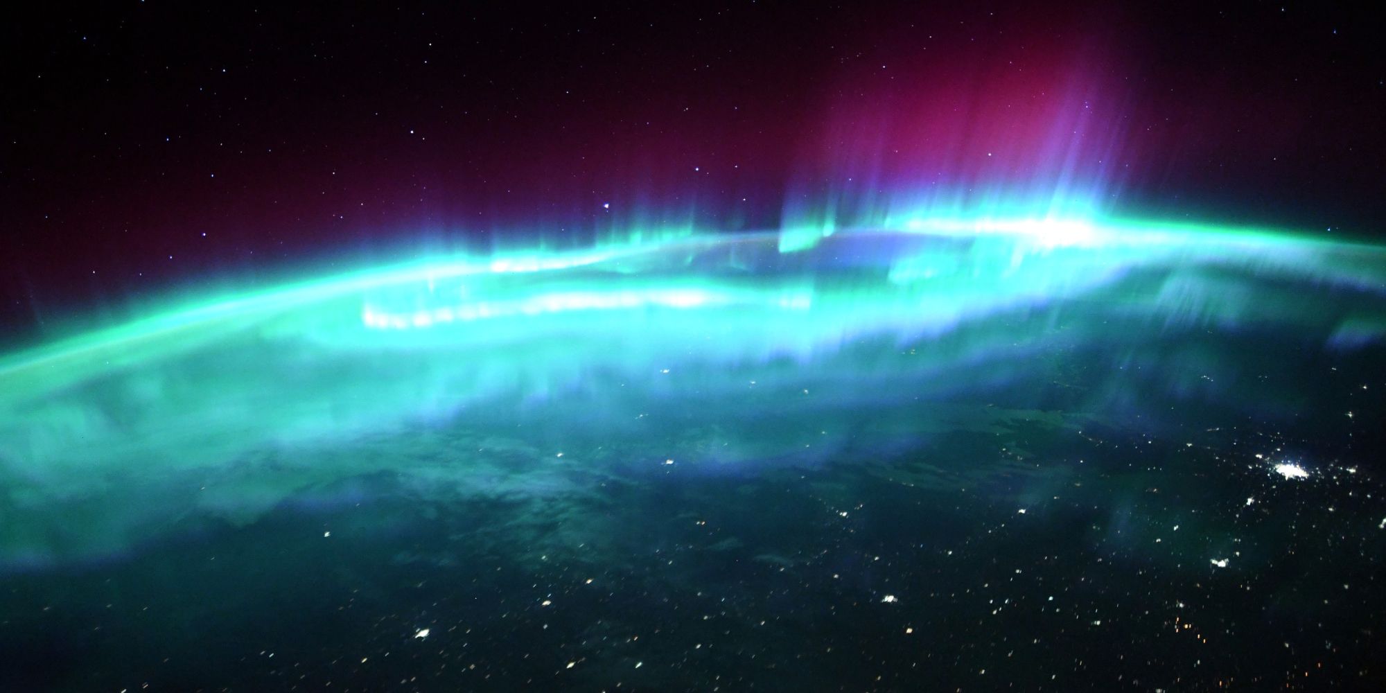Photo of large aurora over the Earth in November 2021