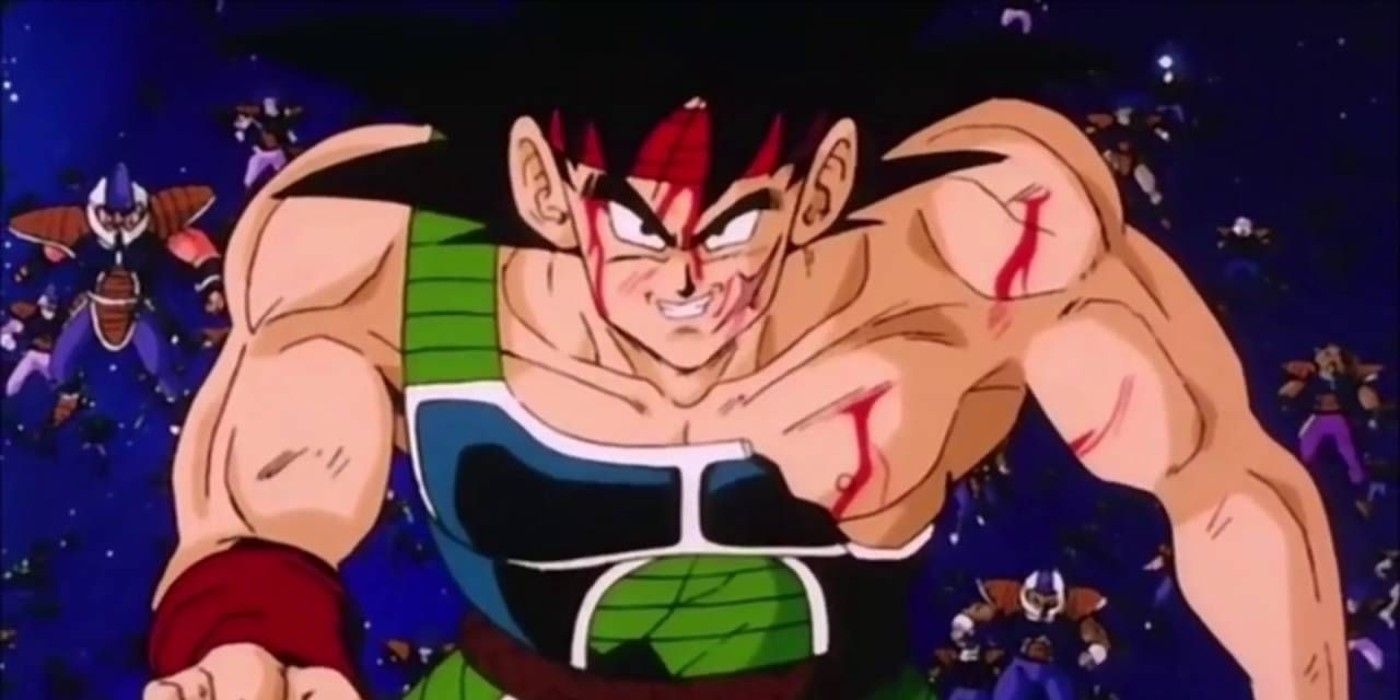 Goku looking angry in Dragonball Z
