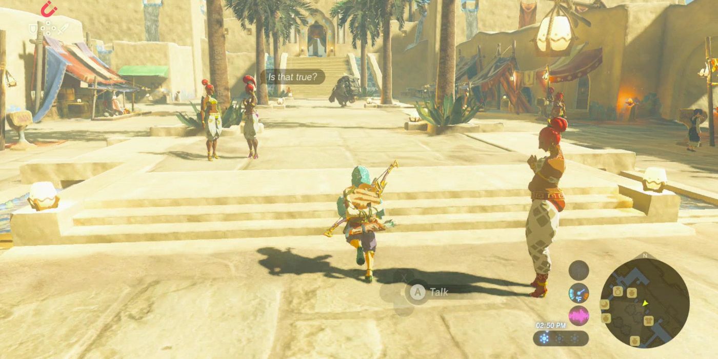 The player enters Gerudo Town in Breath of the Wild