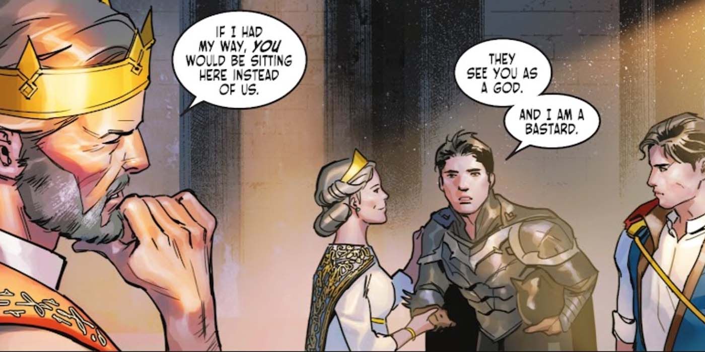 Bruce Wayne and Jor-El in Dark Knights of Steel #1.