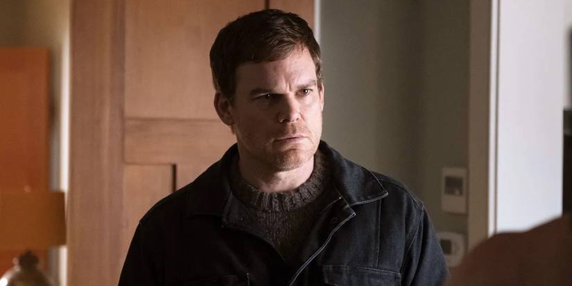 Michael C hall talking to another person off-screen in Dexter: New Blood