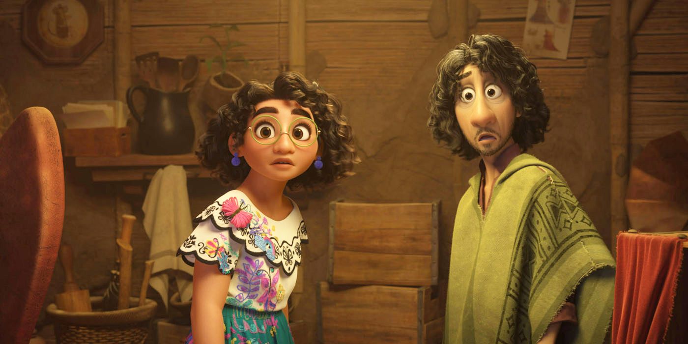 Mirabel & Bruno stare at something offscreen in Disney's Encanto.