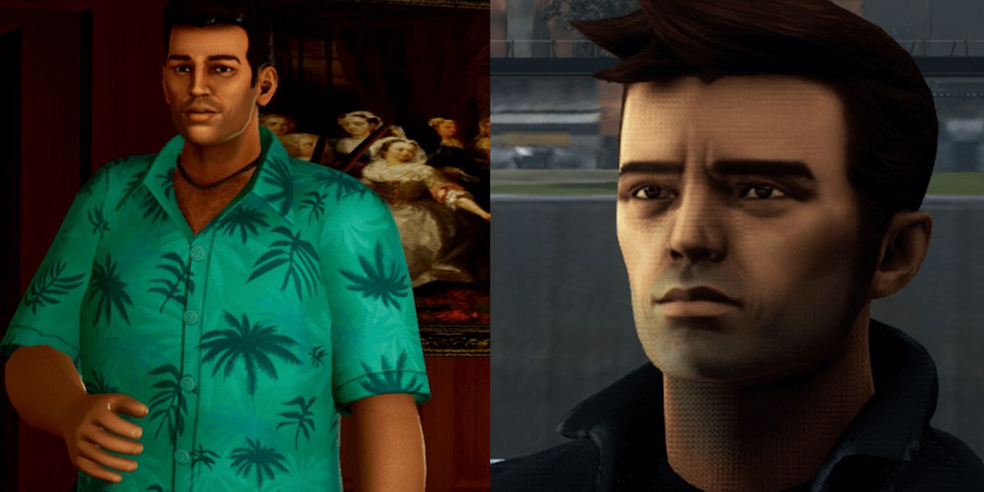 Tommy e Claude ainda não sabem nadar em GTA: The Trilogy