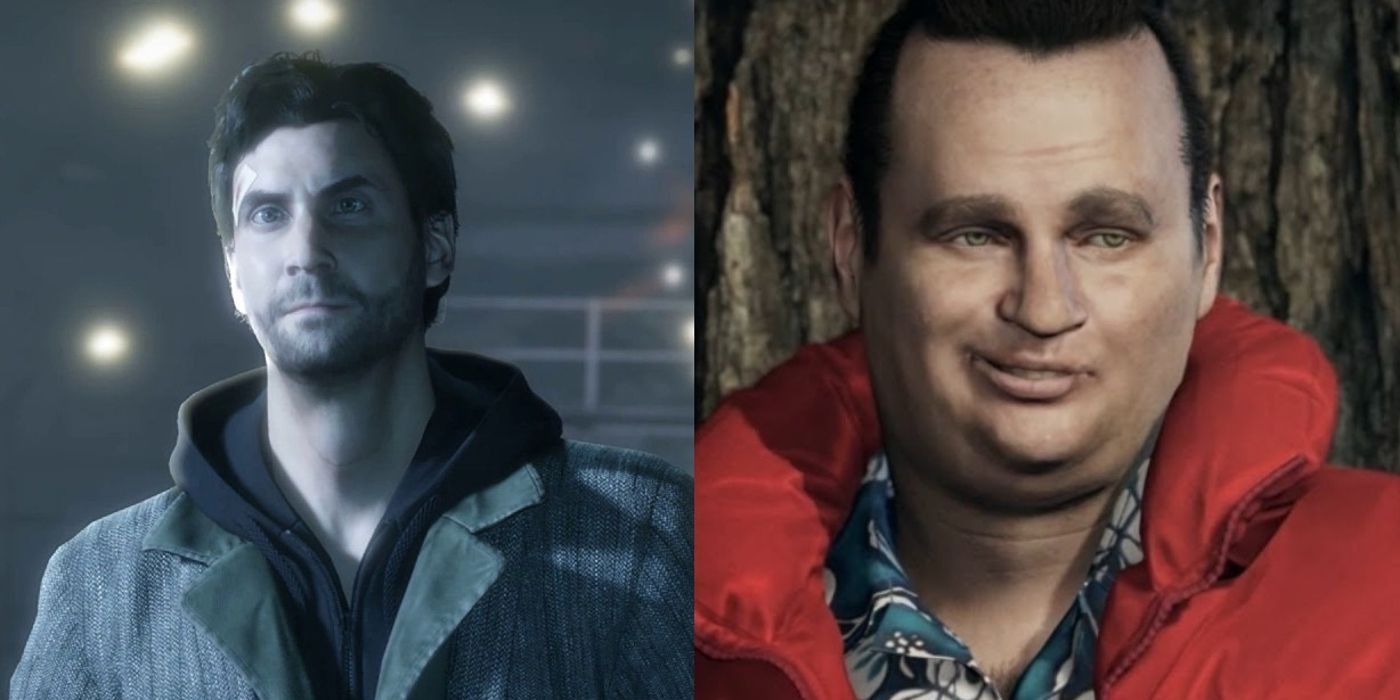 Alan Wake and Barry Wheeler pose in close up for Alan Wake Remastered
