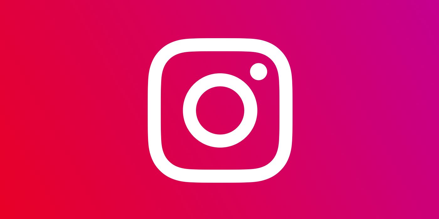 Instagram logo on colored background