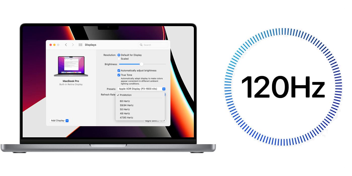 How To Turn On Promotion (120hz) On M1 MacBook Pros! 