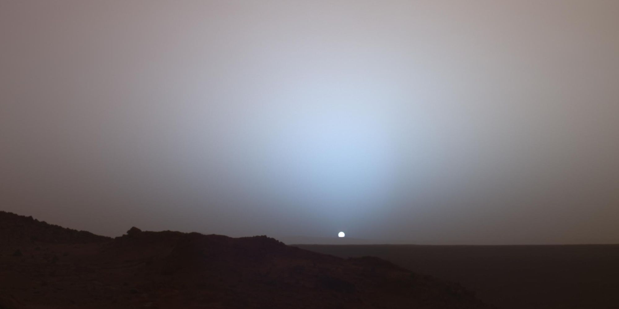 Photo of a Mars sunset, captured by the Spirit rover in 2005