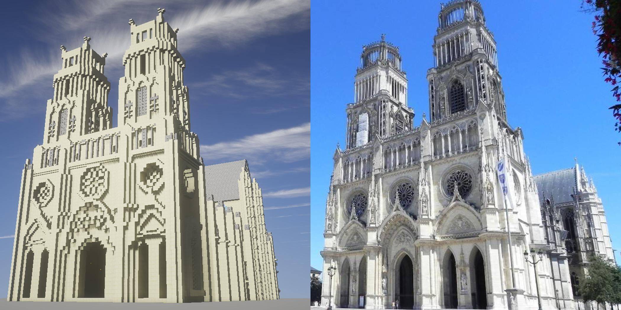 Minecraft Player S Real Life Scale Orleans Cathedral Is Gorgeous