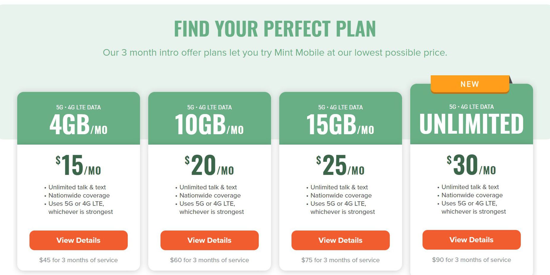 Mint Mobile wireless plans