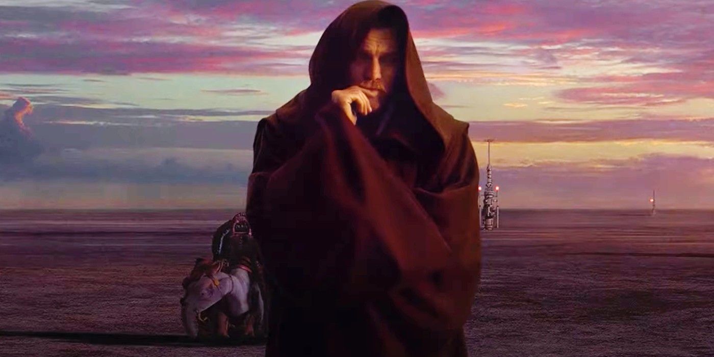 Obi-Wan Kenobi prepares to go into the desert in Revenge of the Sith.