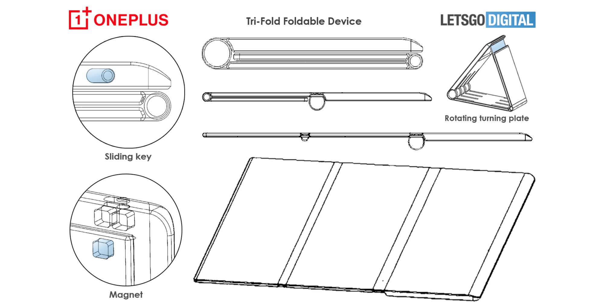 Patent for a folding OnePlus smartphone