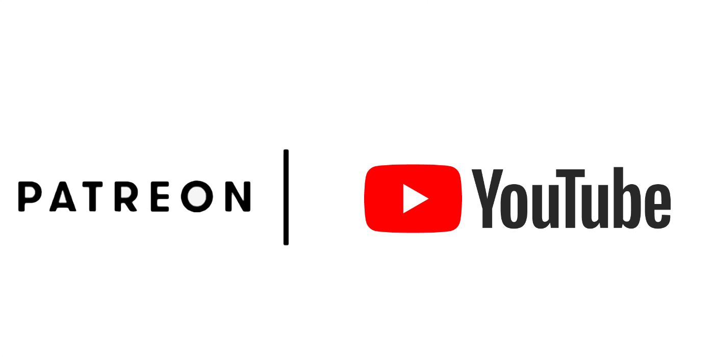 Side by side of Patreon and YouTube logos