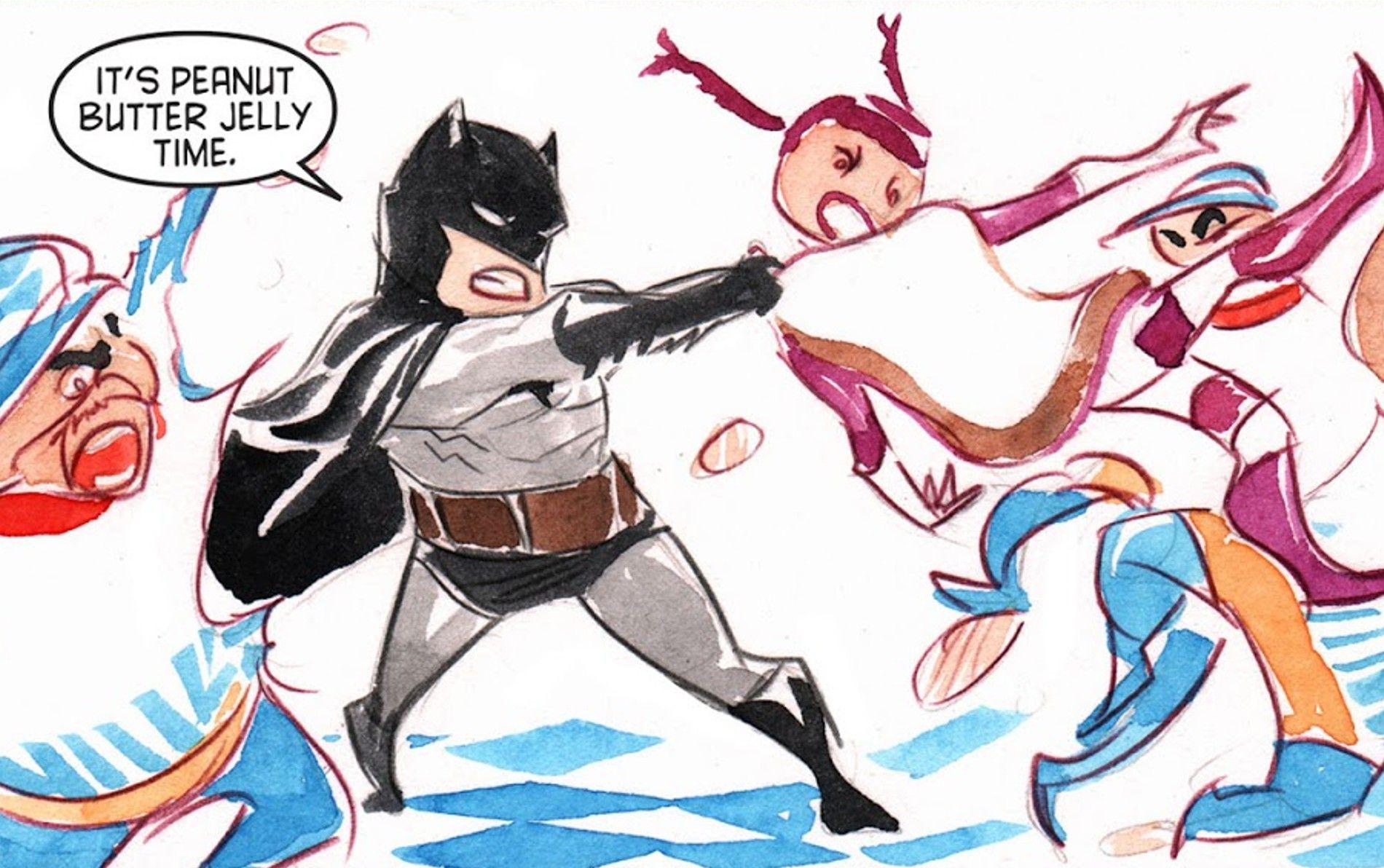peanut butter jelly time batman meme