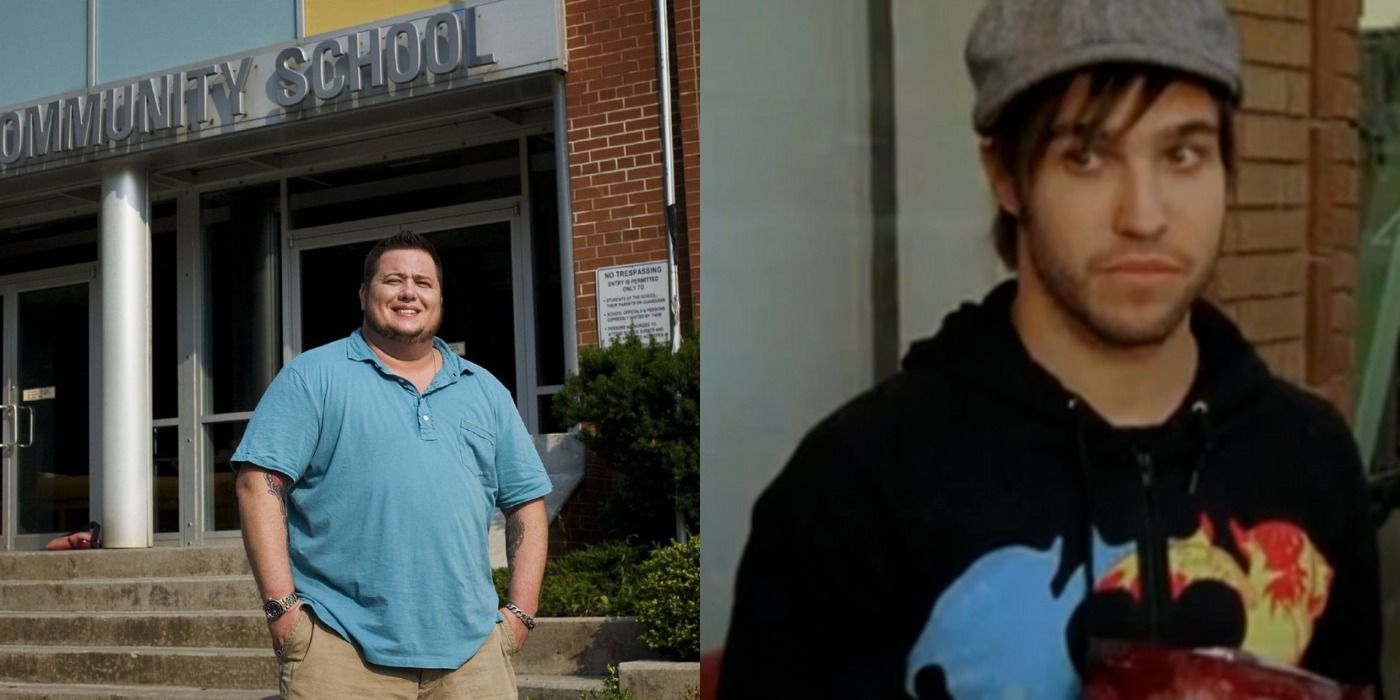 Collage of Chaz Bono and Pete Wentz on Degrassi.