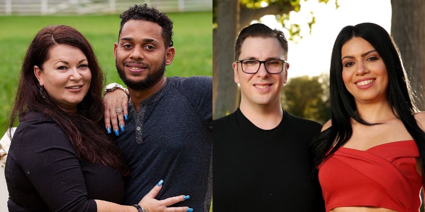 Split image of Molly and Luis with Colt and Larissa from 90 Day Fiance