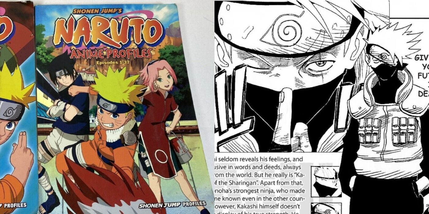 Split image of Naruto books