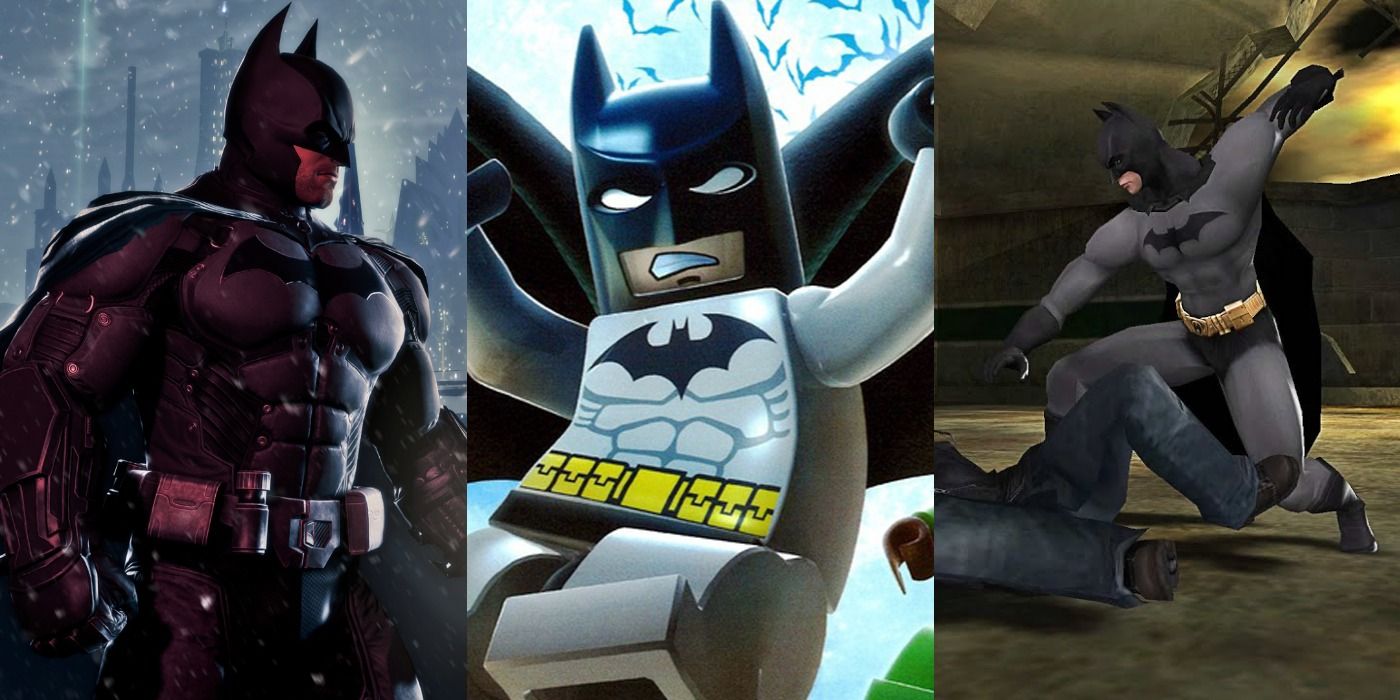 A compilation of screenshots from various Batman video games.