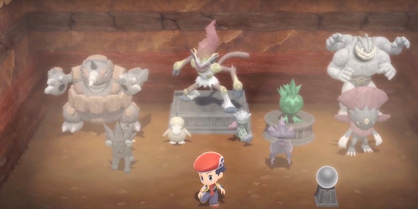 An example of a secret base in Pokemon Brilliant Diamond and Shining Pearl.