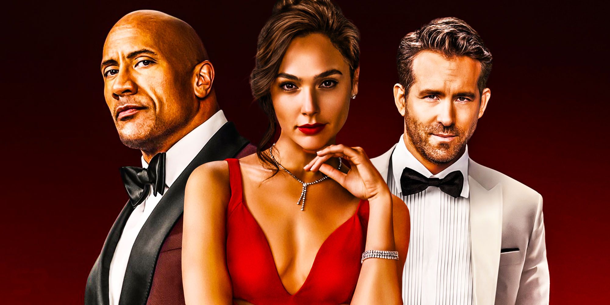 red notice cast and character guide gal gadot ryan reynolds the rock
