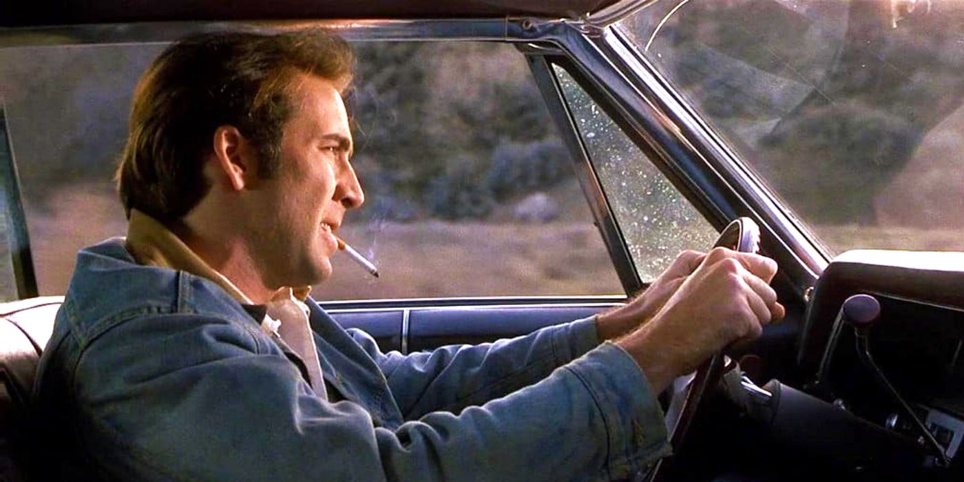 Nic Cage drives while smoking from Red Rock West