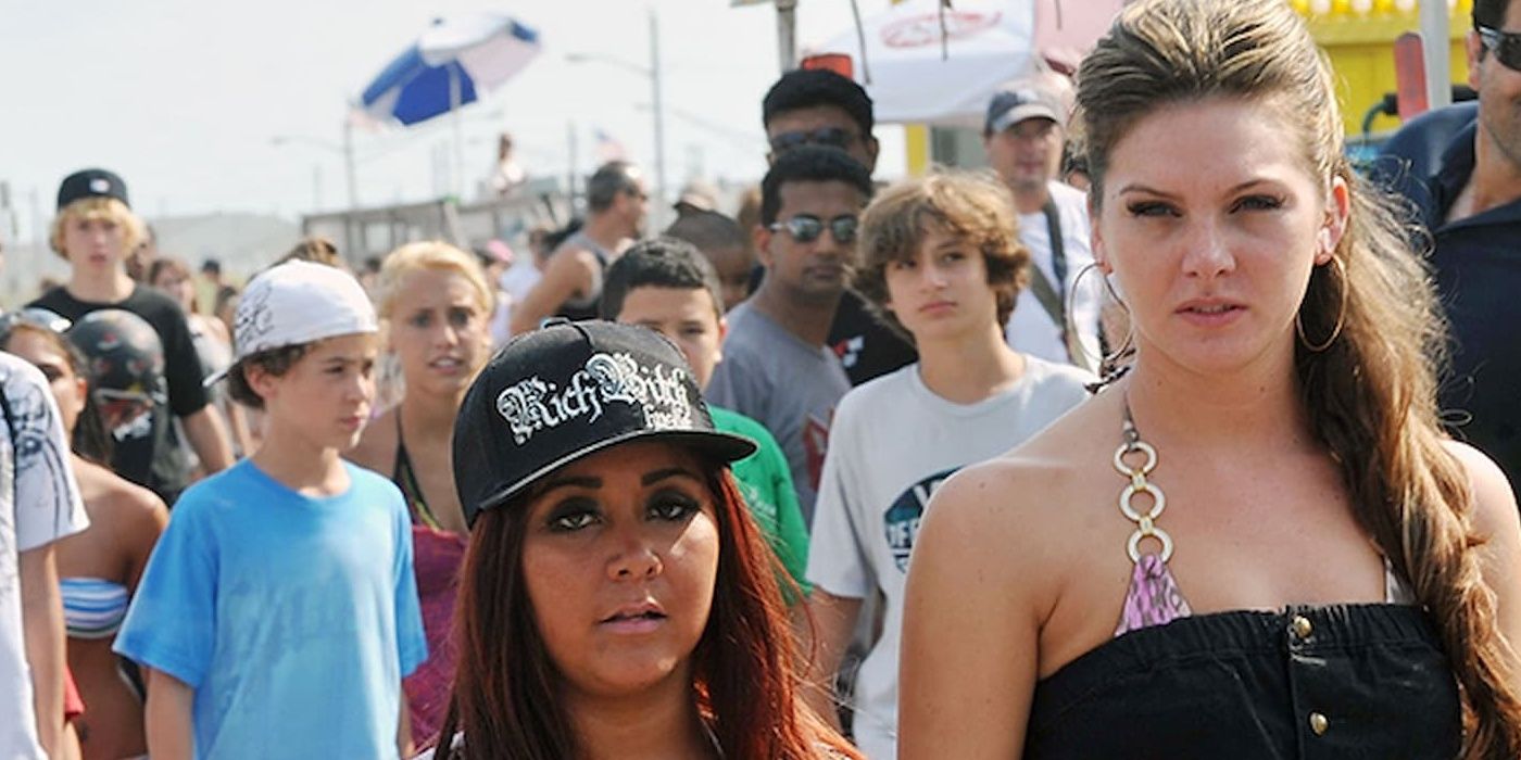 Snooki and Ryder on the boardwalk in Jersey Shore.