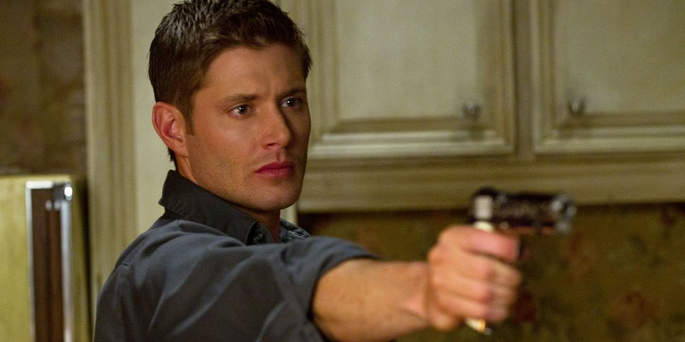 Dean points a gun on Supernatural