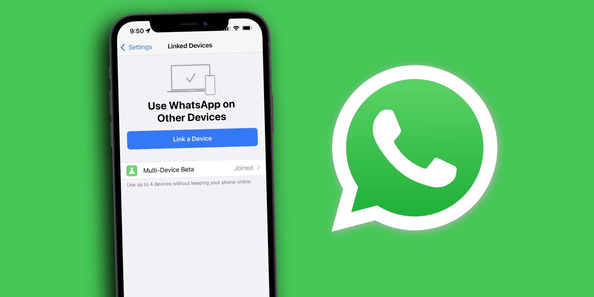 Setting up WhatsApp's Multi-Device Beta on a smartphone