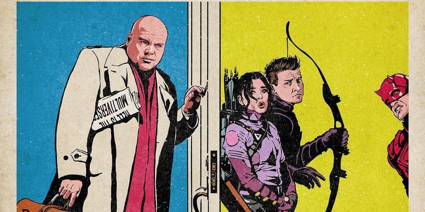 Uncle Buck Fan Poster Replace Main Cast with Hawkeye & Daredevil Characters