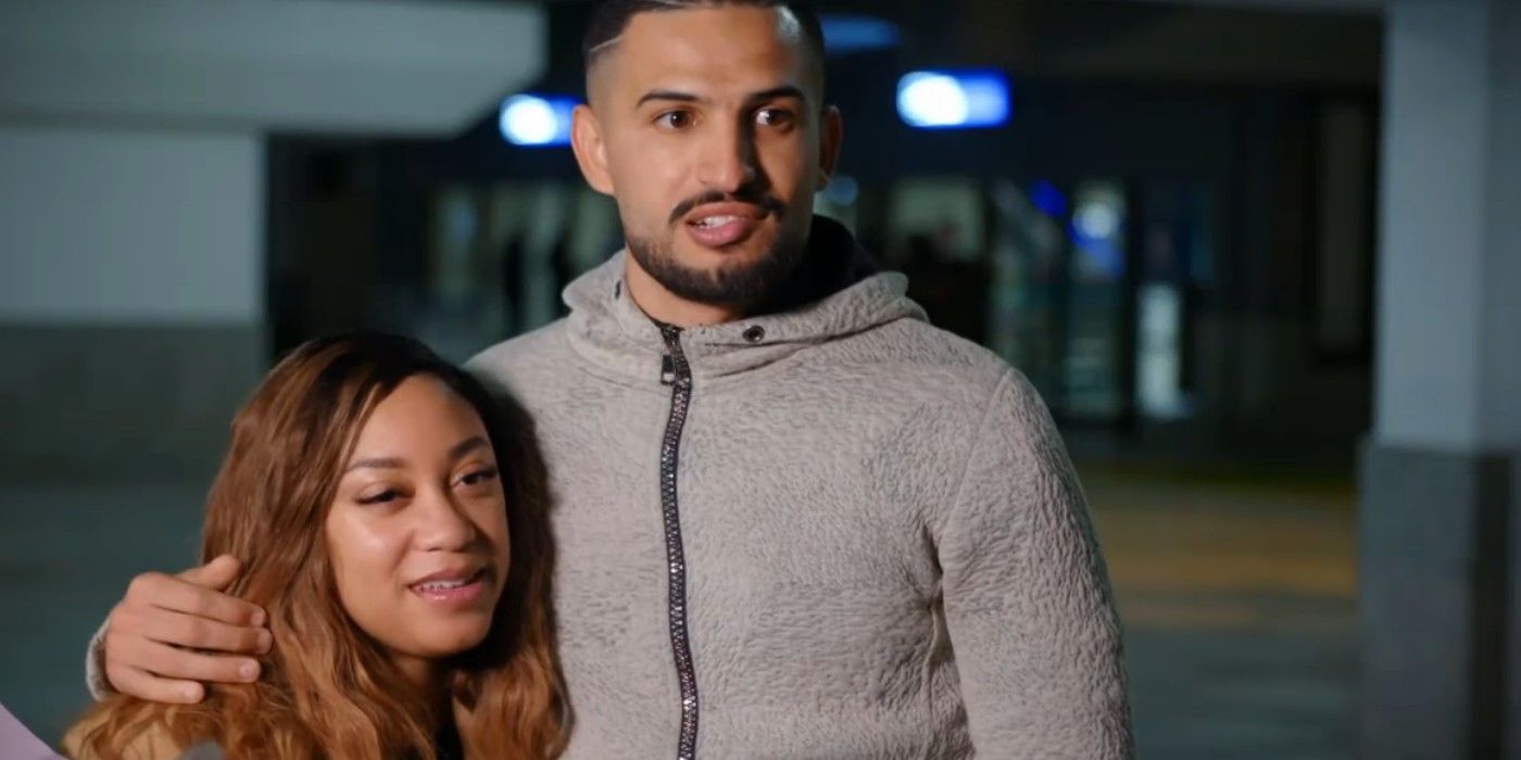 Memphis and Hamza in 90 Day Fiance him with arm around her