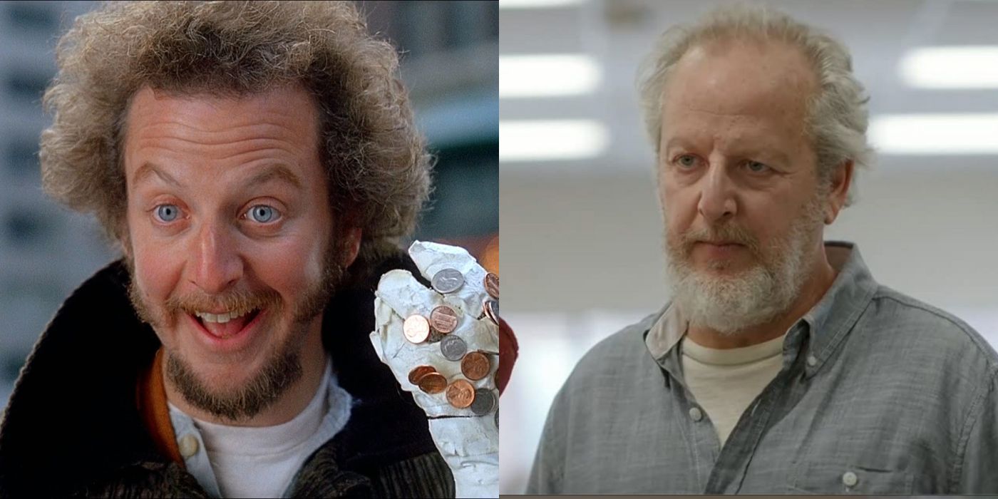 A split image of Daniel Stern from Home Alone and in the movie Kevin