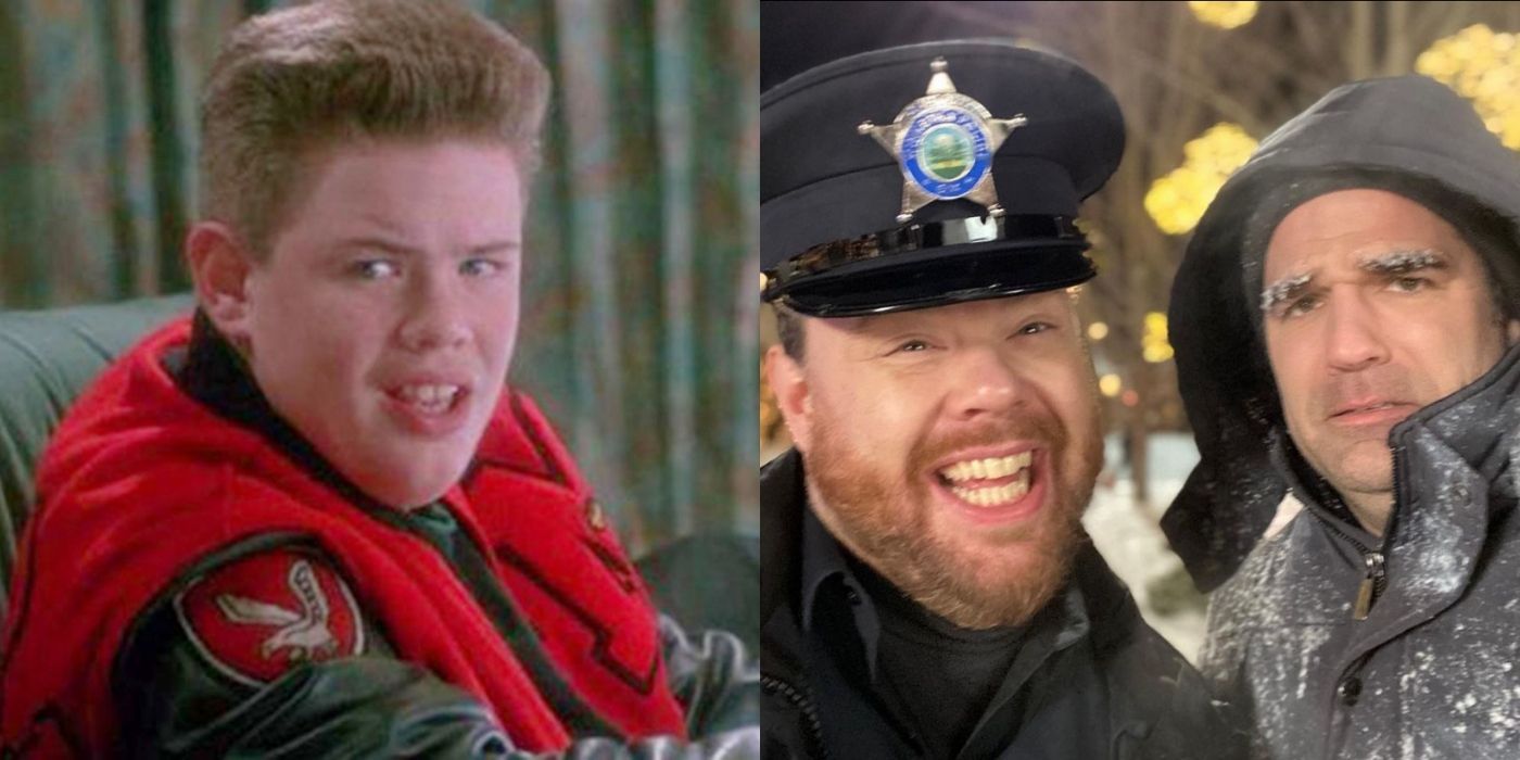 A split image of Devin Ratray from Home Alone Home Sweet Home Alone