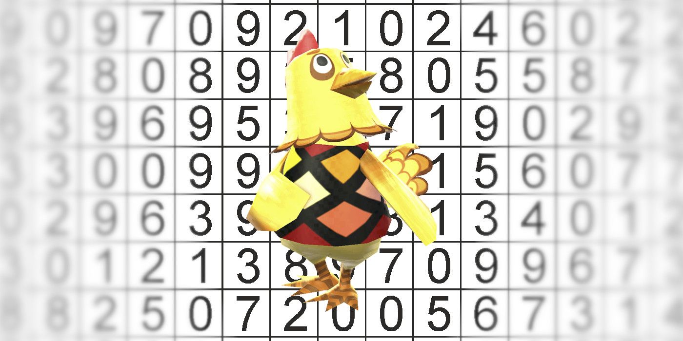 Egbert from Animal Crossing Surrounded by Numbers