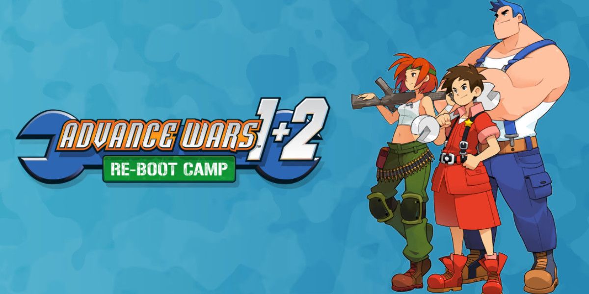 Two men and a girl stand and look in Advance Wars 1+2: Re-Boot Camp