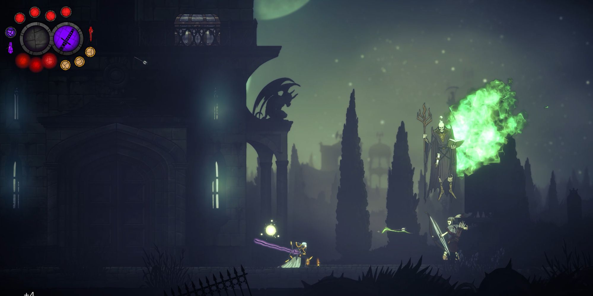 king of darkness fighting skeletons