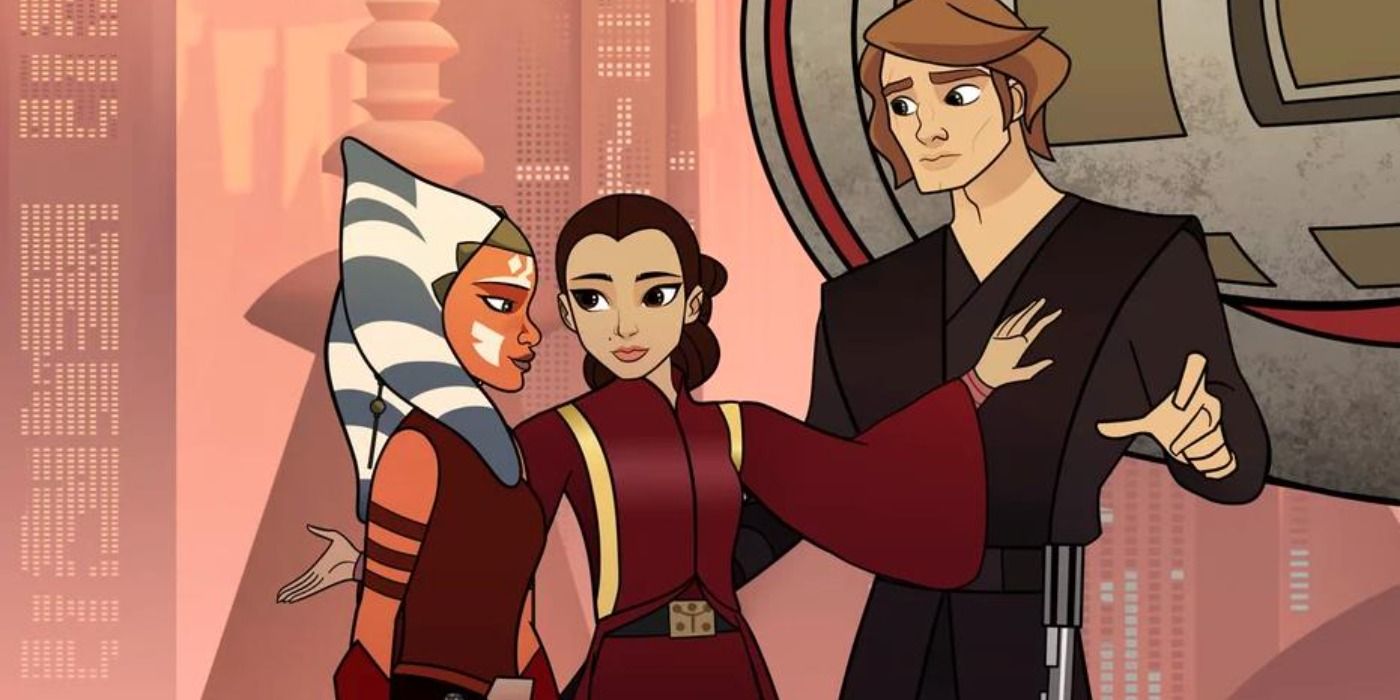 Ahsoka joins Anakin and Padmé on their mission in Forces of Destiny