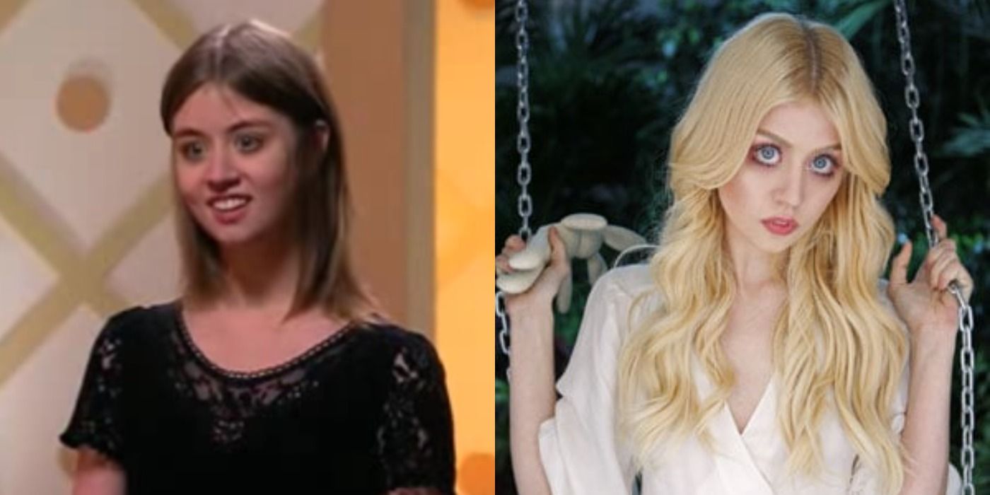 Split image showing Allison with dark and blonde hair in ANTM