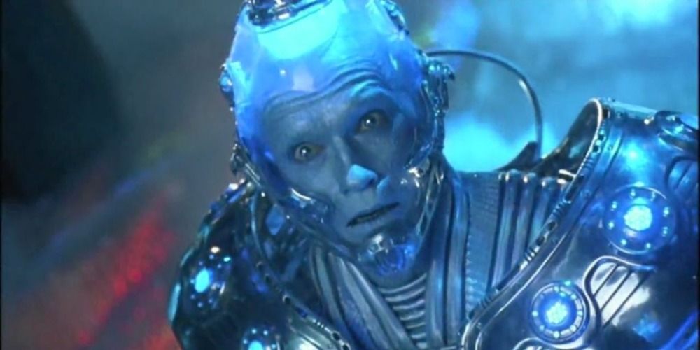 An image of Mr Freeze looking surprised in Batman &amp; Robin